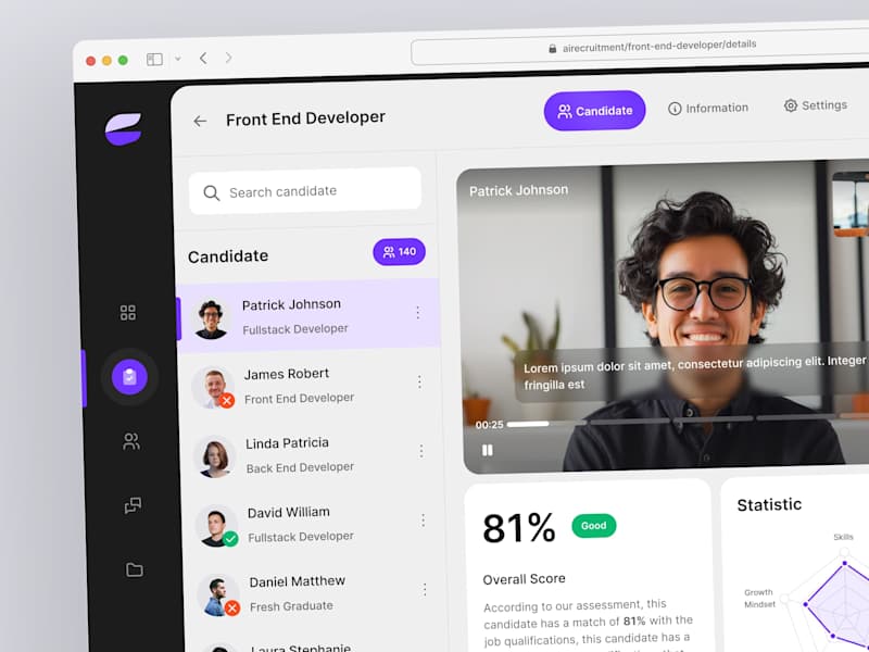 Cover image for Recrut - AI Recruitment Dashboard