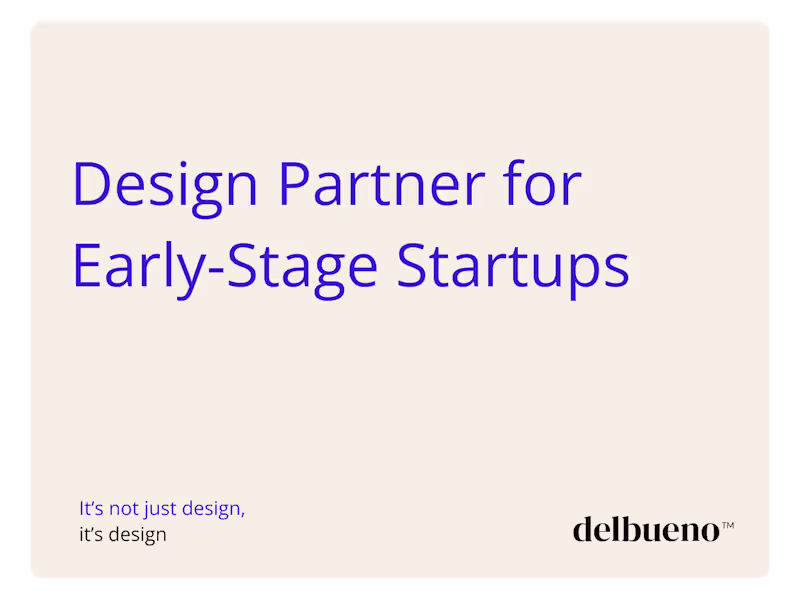 Cover image for Design Partner for Early-Stage Startups