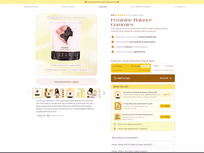 Cover image for Nuora PDP Redesign for Higher Conversion