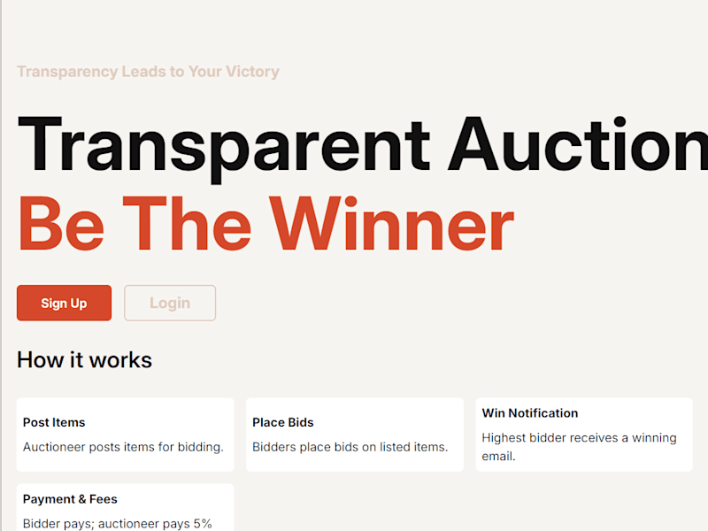 Cover image for Auction Platform