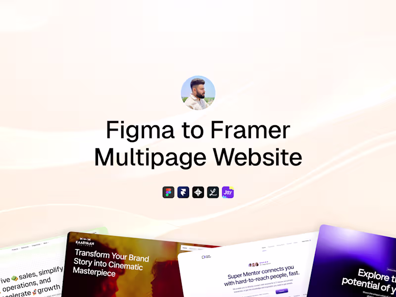 Cover image for Figma-to-Framer Multipage Website Development