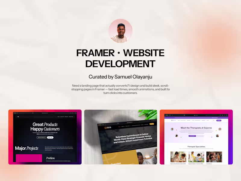 Cover image for Framer Website Design & Development