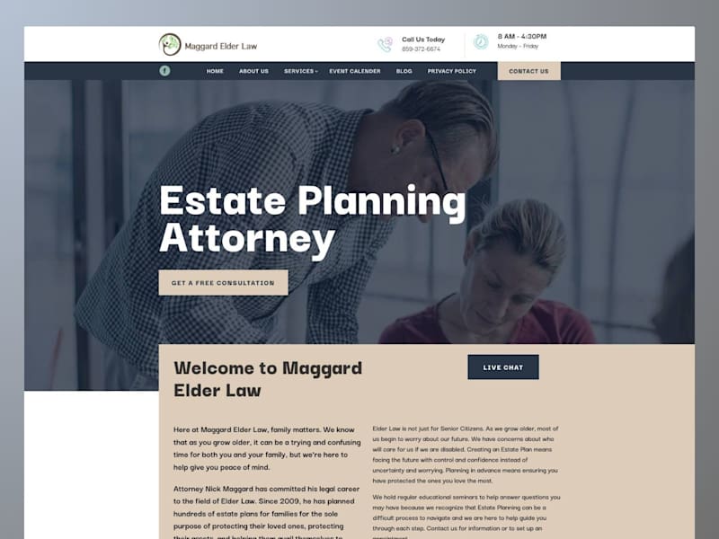 Cover image for Building Trust Through Design for Maggard Elder Law