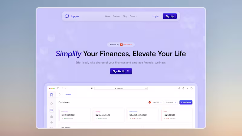 Cover image for Ripple Website Hero