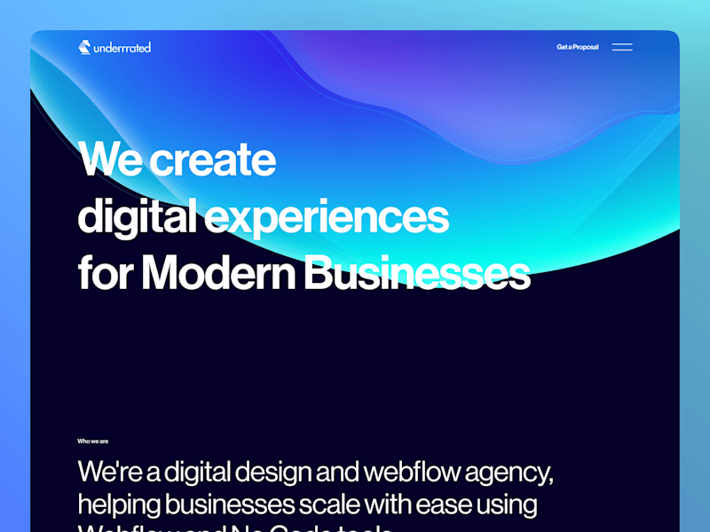 Cover image for Underrrated - Design Agency | UX/UI Web and Webflow Development