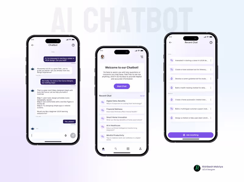 Cover image for AI ChatBot – Modern Conversational App UI