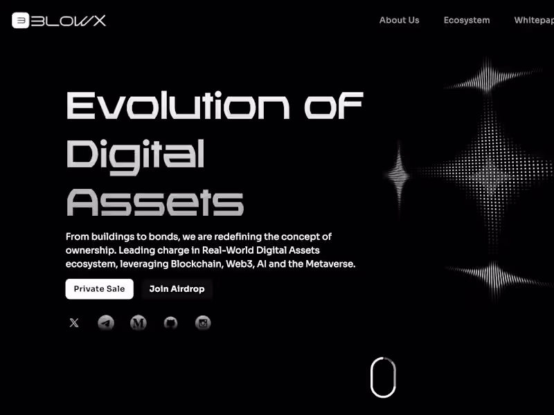 Cover image for BlowX Cryptocurrency Landing page website design