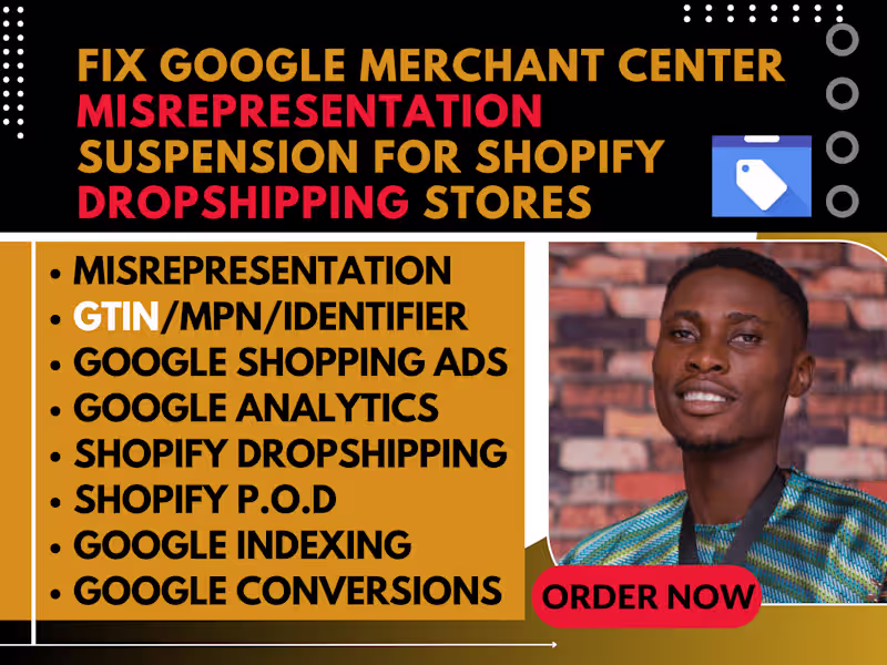 Cover image for Fix shopify store, and google merchant center misrepresentation