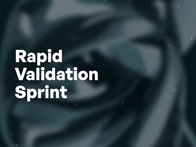 Cover image for Rapid Validation Sprint
