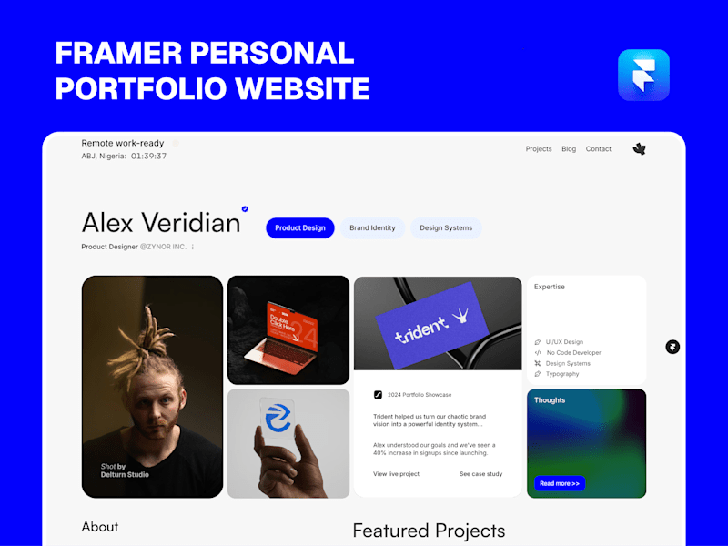 Cover image for Portfolio Design in Framer