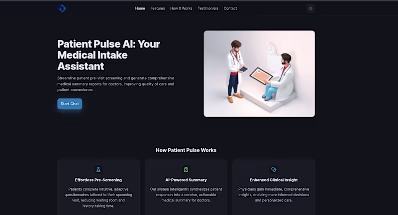 Cover image for Medical Intake Chatbot