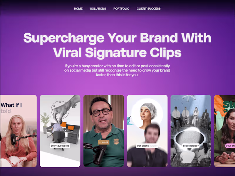 Cover image for High-Impact Short-Form Video Editing for The Clips Agency