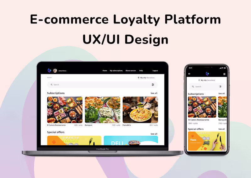 Cover image for E-commerce Loyalty Platform UX/UI