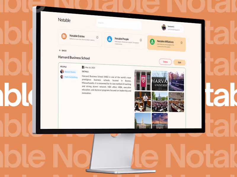 Cover image for Notable Journaling App built on Bubble