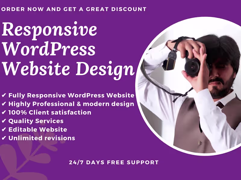Cover image for Build a responsive wordpress website design