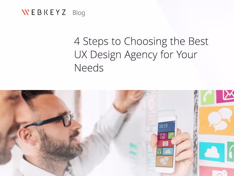 Cover image for Blog post: 4 Steps to Choosing the Best UX Design Agency