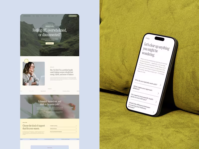 Cover image for UX-Driven Squarespace Template for Coaches and Consultants
