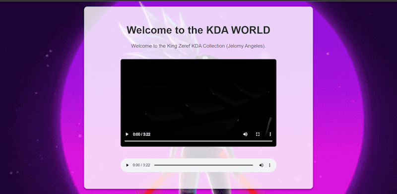 Cover image for KDA Video Audio Project HTML code based