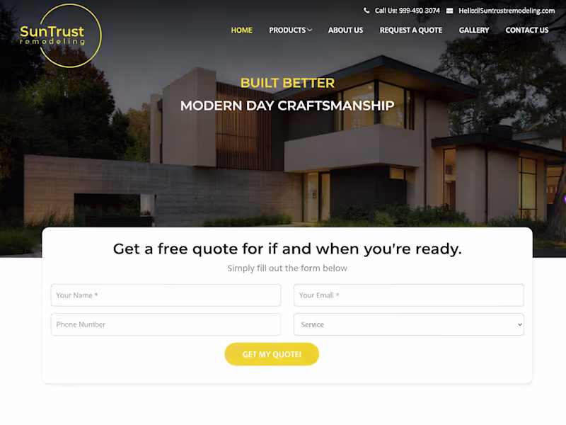 Cover image for SunTrust Remodeling – Professional WordPress Website Develop...