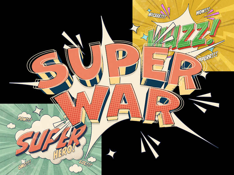 Cover image for 3D Comic Typography/ Text Effects