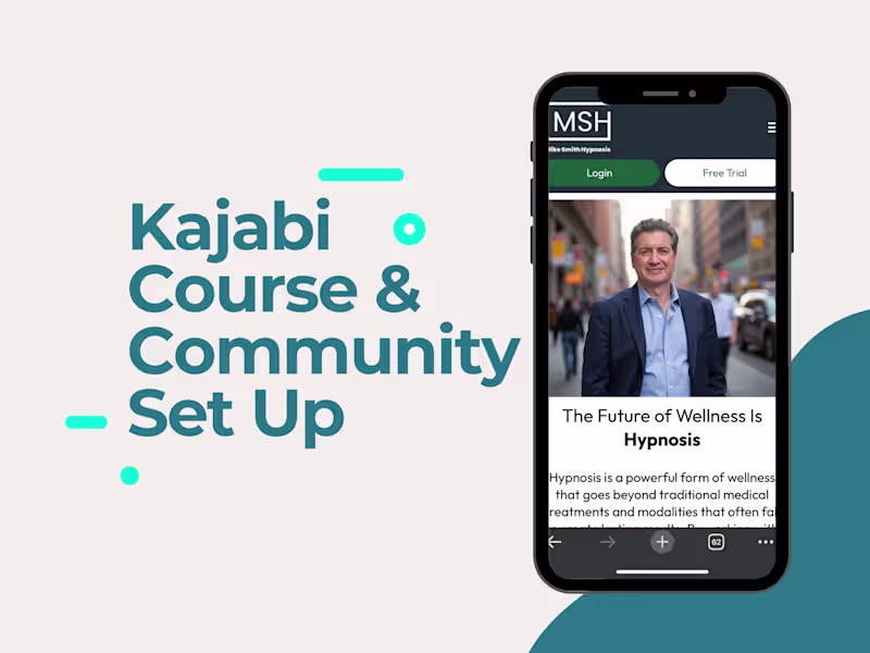 Cover image for Kajabi Course & Community Setup for Habit Formation Brand