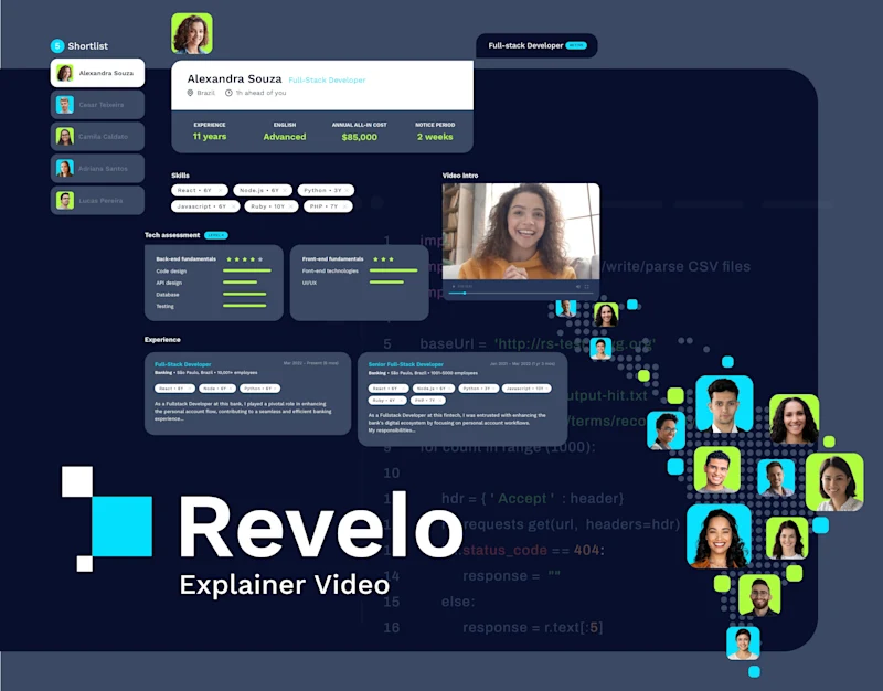 Cover image for Custom Explainer Video for Tech Hiring Marketplace