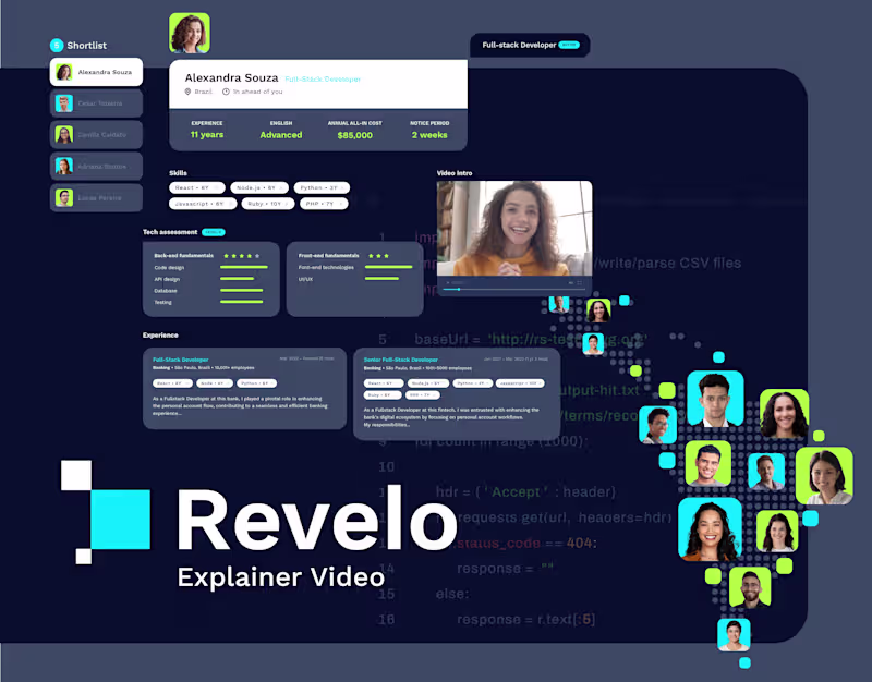 Cover image for Custom Explainer Video for Tech Hiring Marketplace