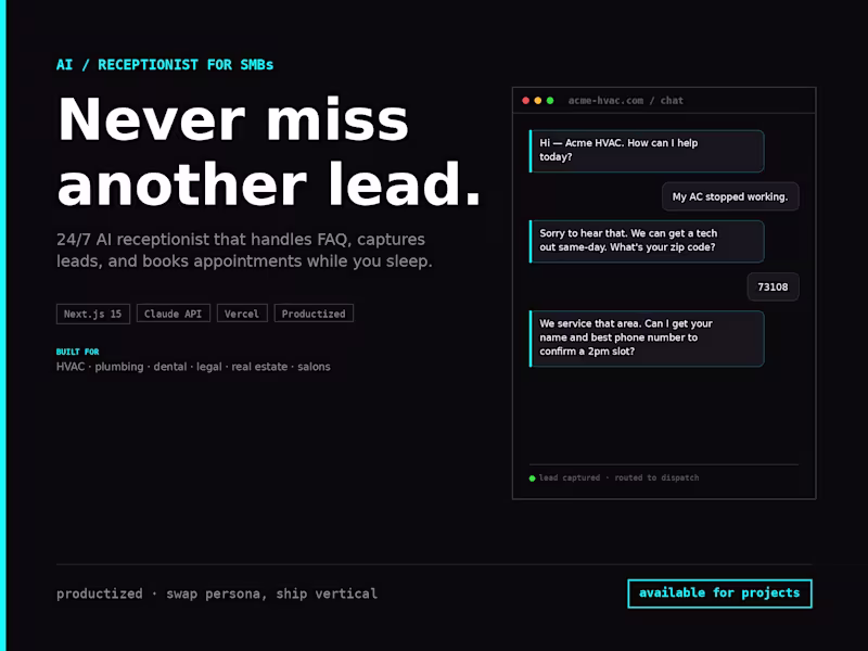 Cover image for AI receptionist for small businesses: