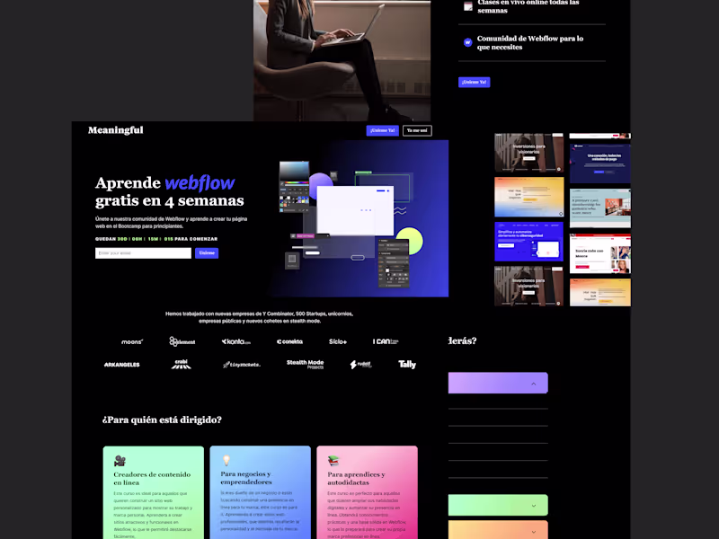 Cover image for Landing Page Design - Webflow School