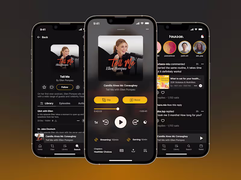 Cover image for Podcast Player | Full Mobile App Design