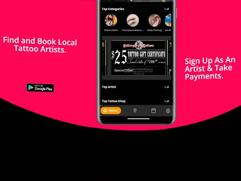 Cover image for TattBook: Mobile Tattoo Booking & Appointments