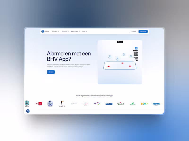 Cover image for BHV Alarmering Webflow Redesign