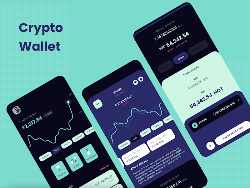 Cover image for Crypto App - Dark theme