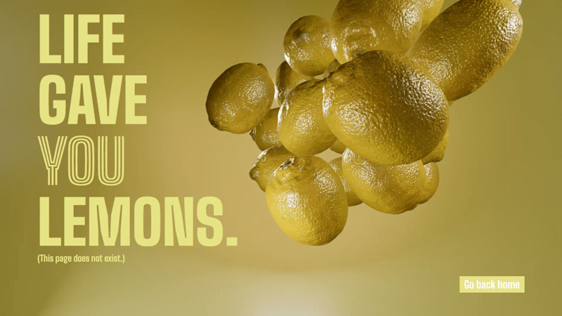 Cover image for Lemons 404 Error Page