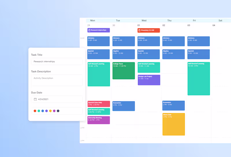 Cover image for 📅 Scheduling app - Formation Learning