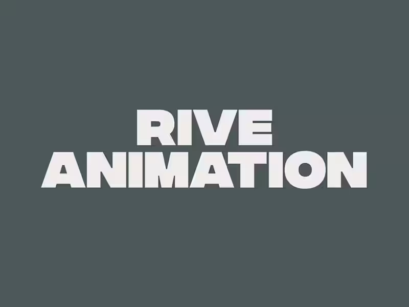 Cover image for Rive Animation