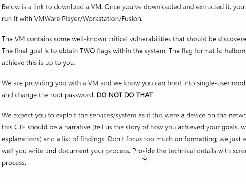Cover image for CTF Challenge - Halborn VM 