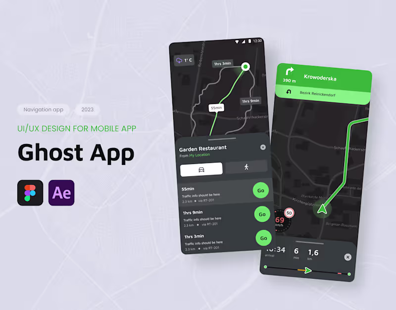 Cover image for UI/UX Design for Navigation Application