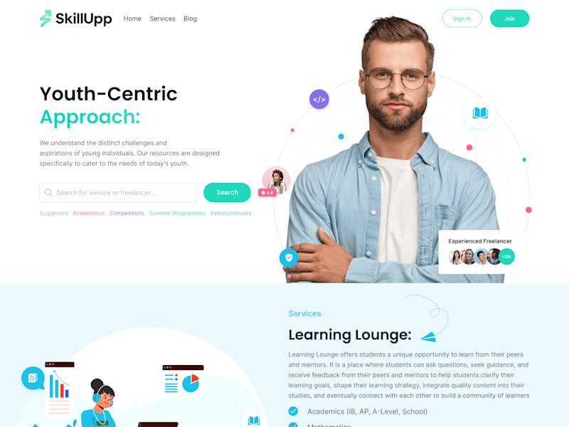 Cover image for SkillUpp Web App UX/UI design