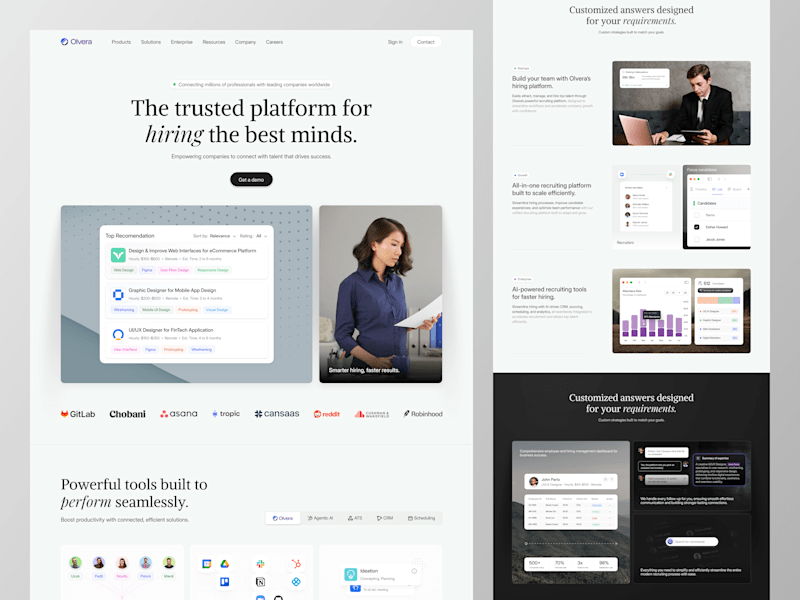 Cover image for Olvera - HR Platform Landing Page