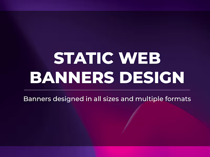 Cover image for Web Banners Tailored to Your Brand!