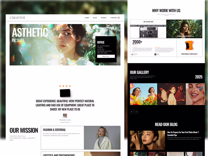 Cover image for Creative Picture Studio Website Design