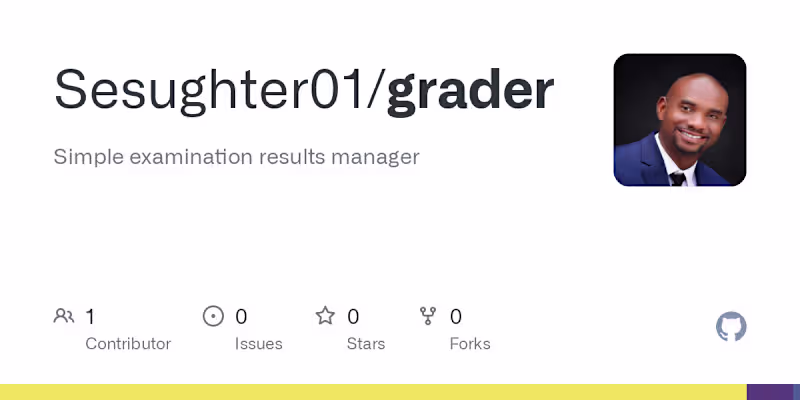 Cover image for GitHub - Sesughter01/grader: Simple examination results manager