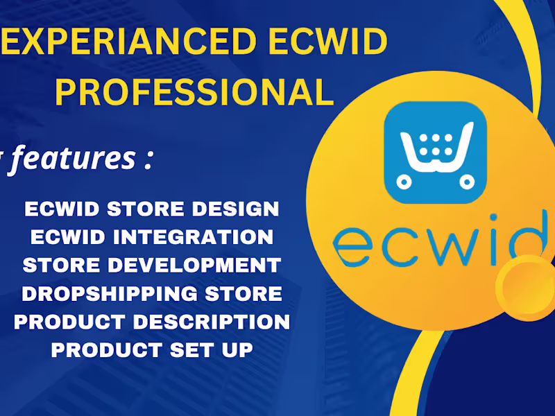 Cover image for Set up ecwid store design redesign product list with SEO opt