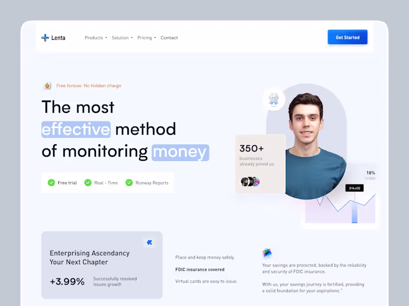 Cover image for Saas Landing page design