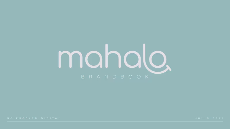 Cover image for Mahalo - Brandbook on Behance