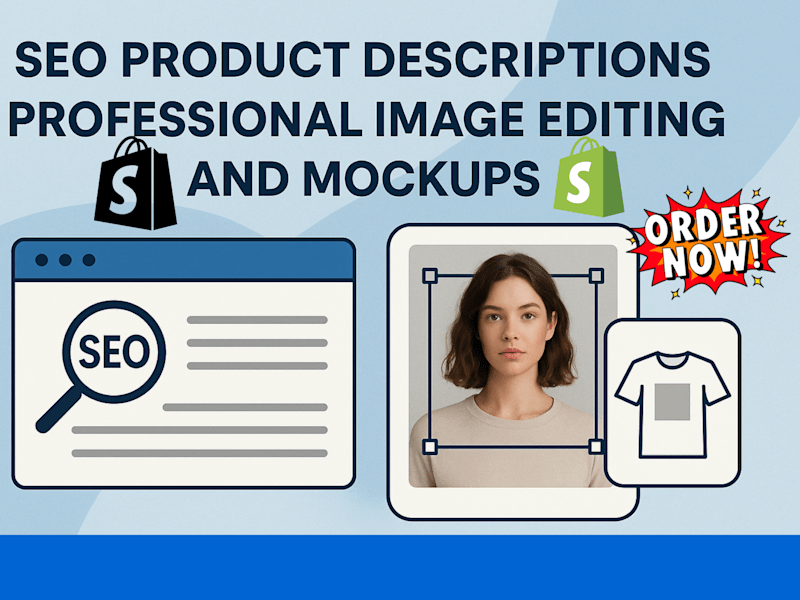 Cover image for  seo product descriptions professional image editing and mockups