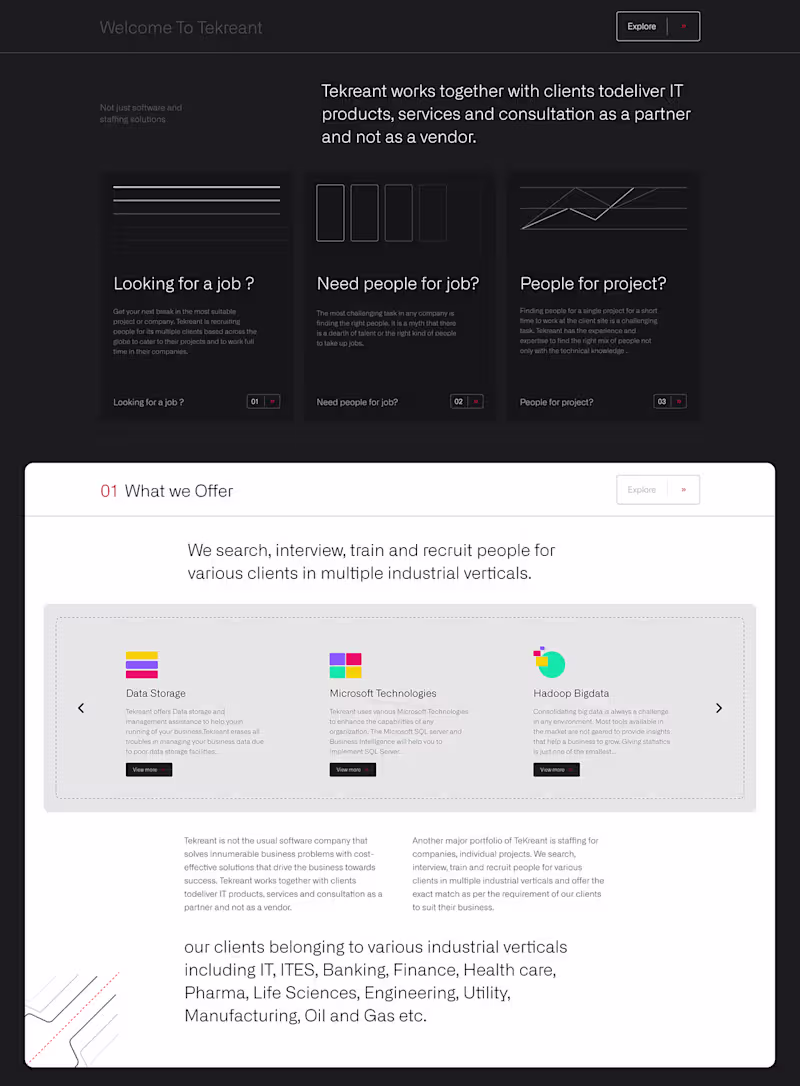 Cover image for Tekreant-Staffing Company on Behance