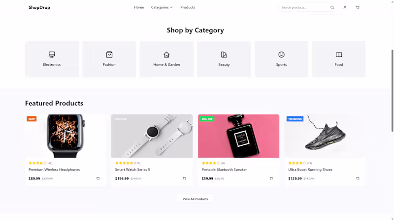 Cover image for Sleek Online Storefront Design