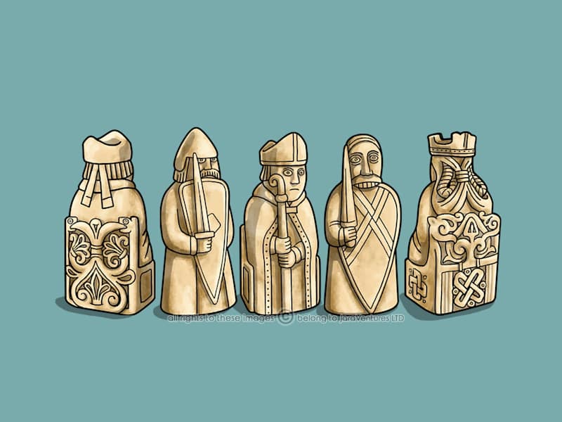 Cover image for Lewis Chessmen - Historical Adventure Game Art